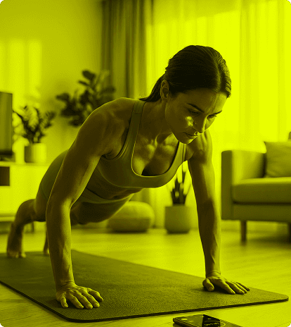 Push-up session in progress
