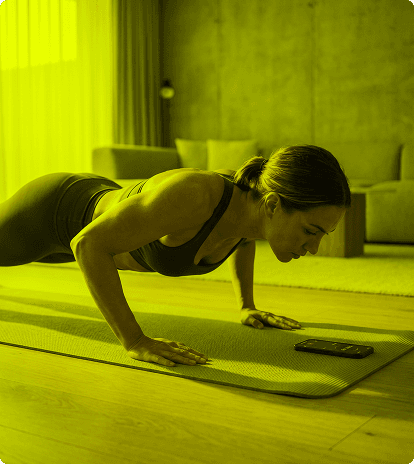 Focused push-up form