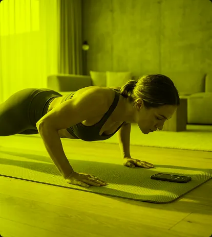 Focused push-up form